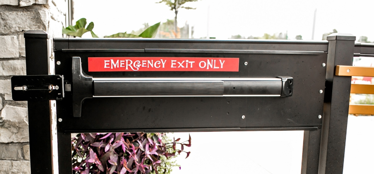 emergency push bar installation in Margate
